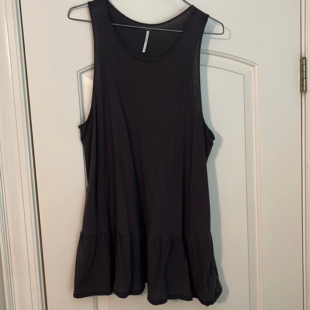 Free People long grey sleeveless top